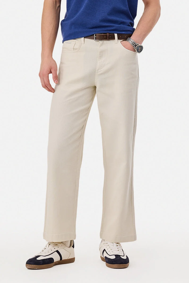 سنيتش 100% Cotton Relaxed Fit Trousers